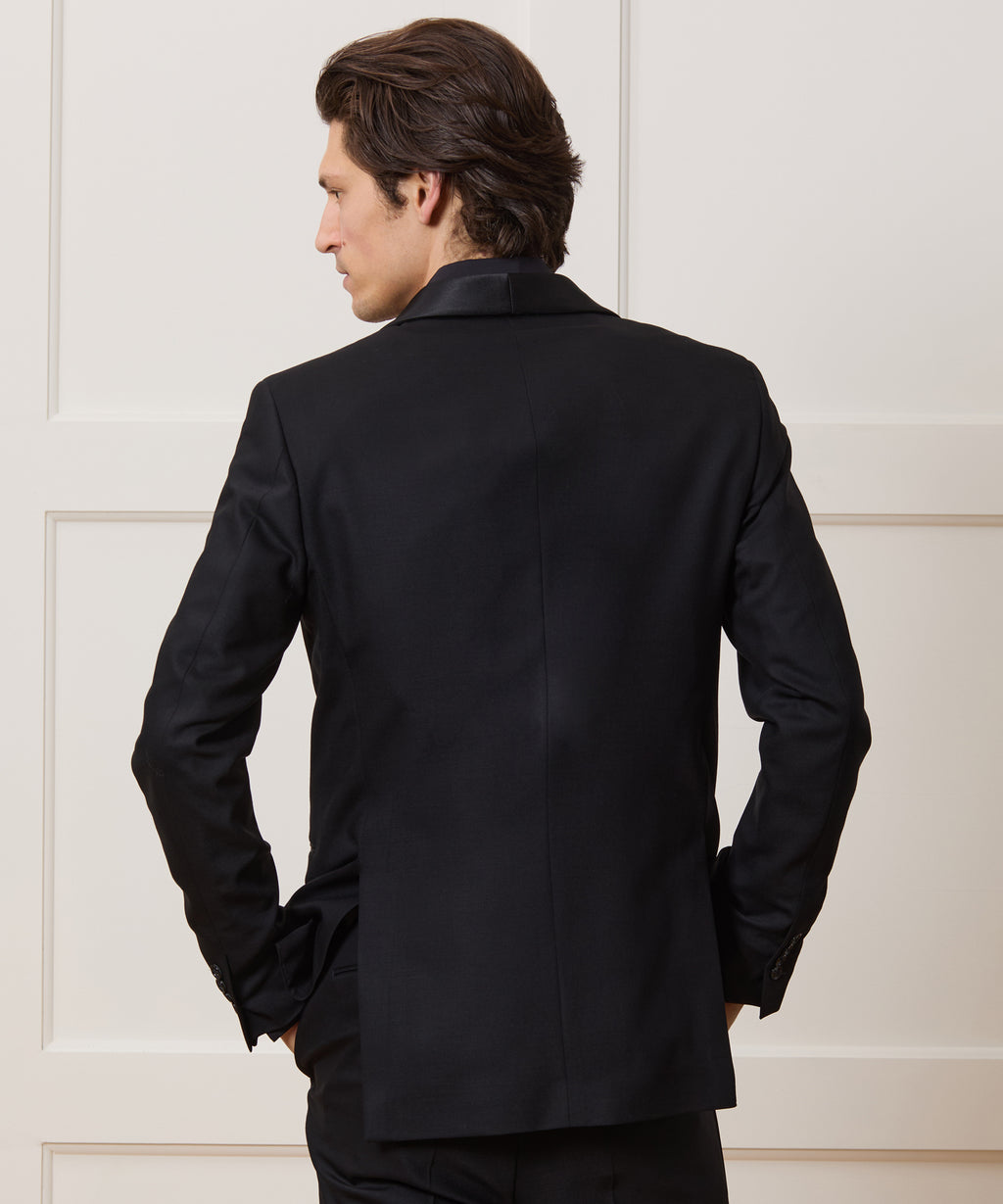 Relaxed Italian Wool Double-Breasted Shawl Tuxedo