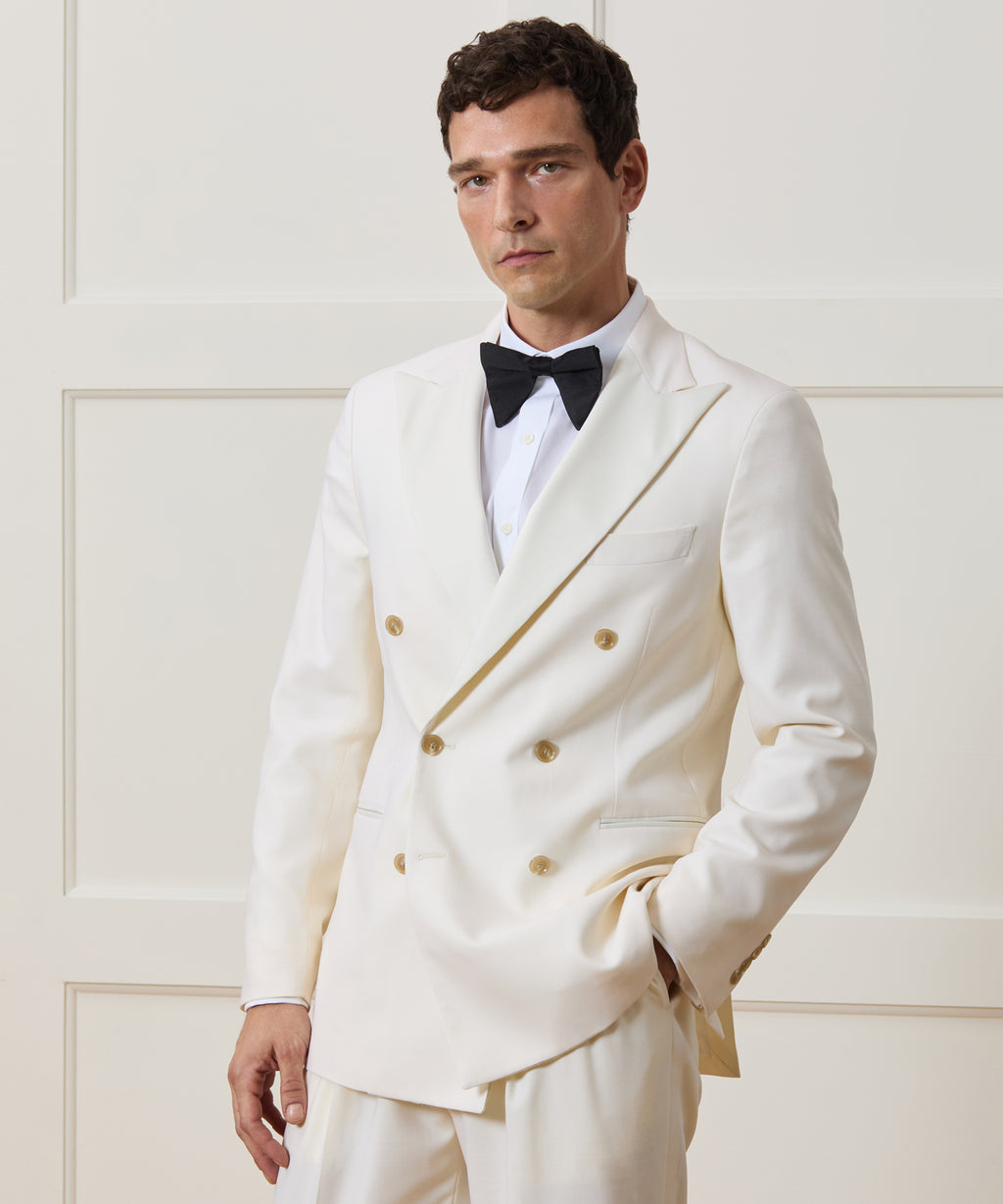 Relaxed Italian Wool Double-Breasted Tuxedo