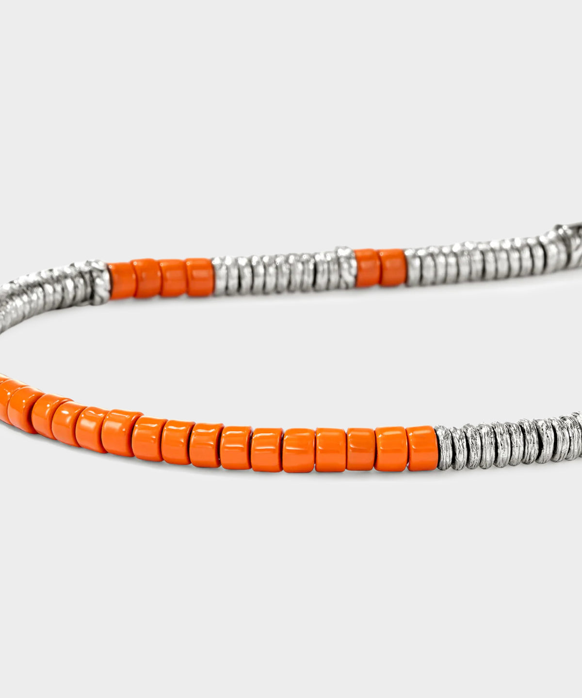 John Hardy Sterling Silver Enamel Heishi Bracelet