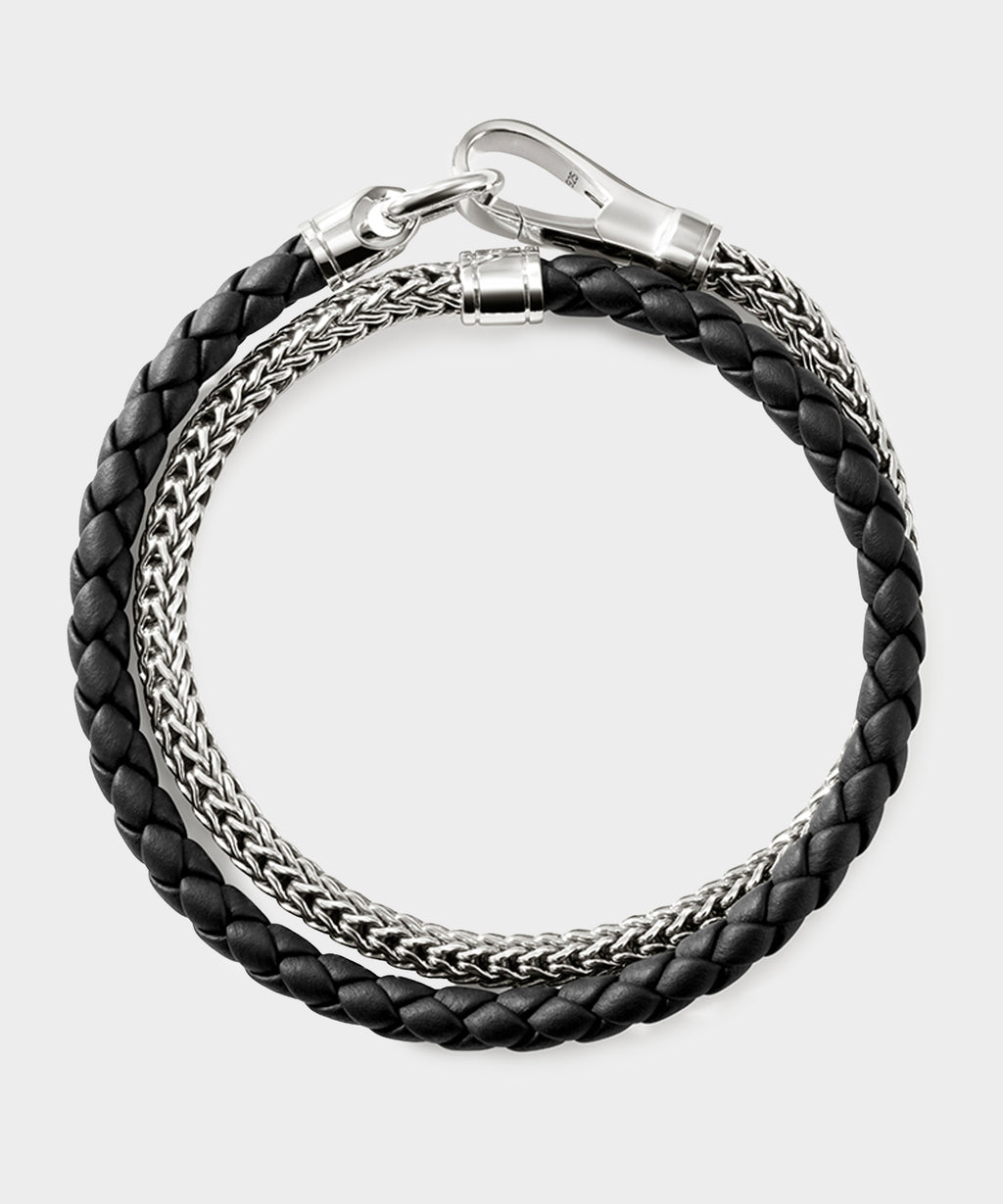 John Hardy Sterling Silver Double Wrap Icon Bracelet