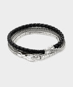 John Hardy Sterling Silver Heishi Triple Wrap Bracelet