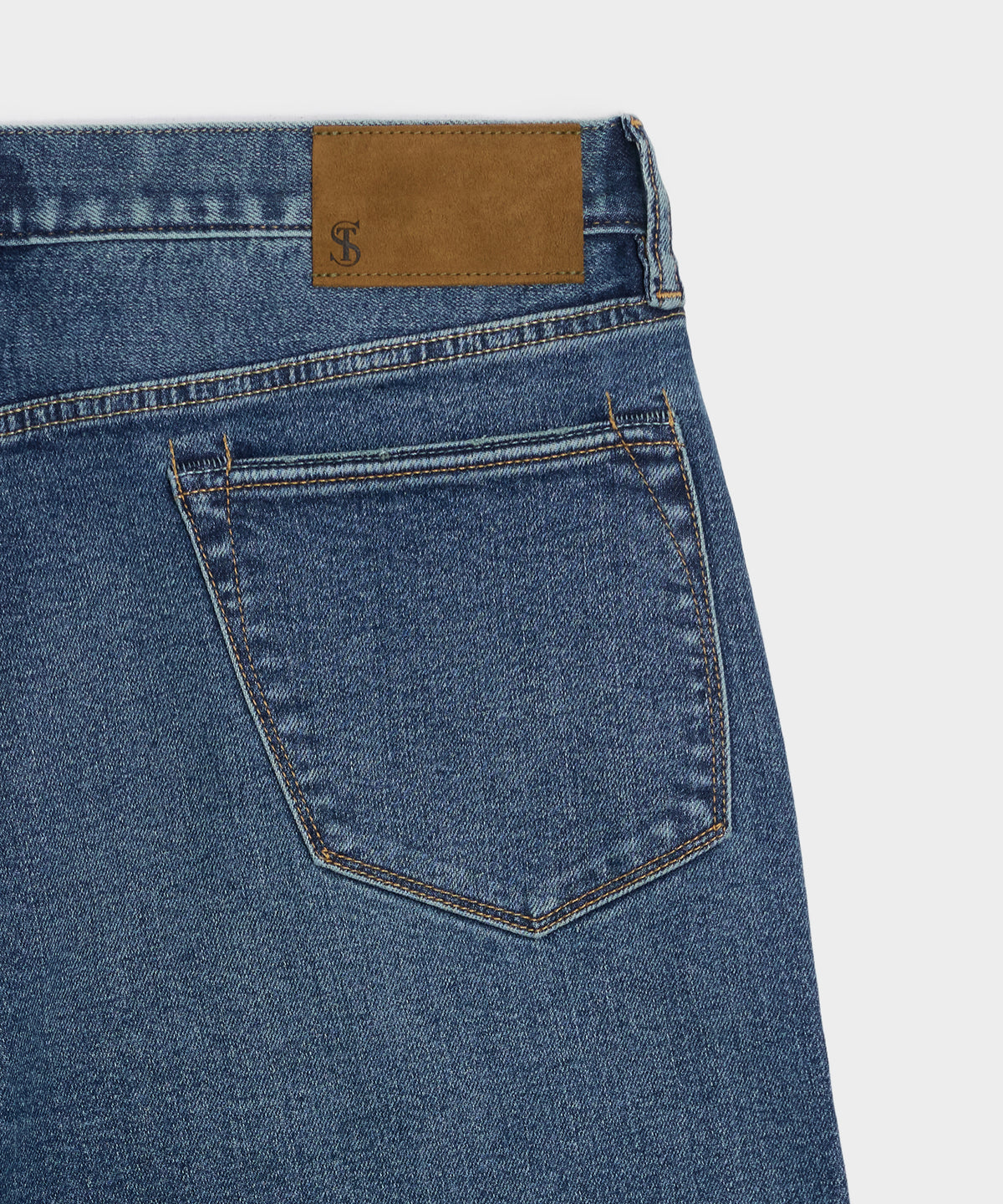 High-Rise Slim Stretch Jean in Medium Indigo