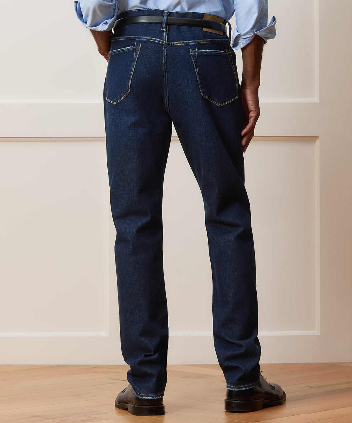 High-Rise Slim Stretch Jean in Dark Indigo