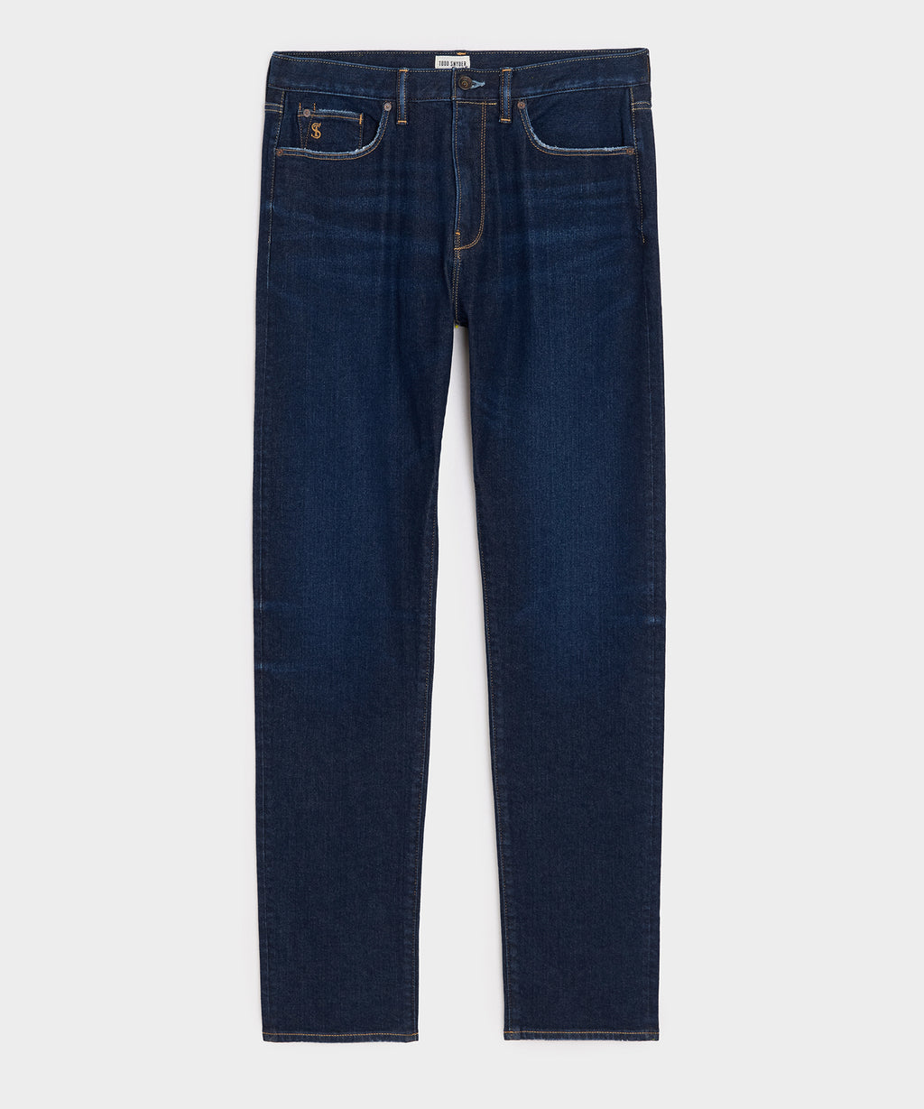High-Rise Slim Stretch Jean in Dark Indigo
