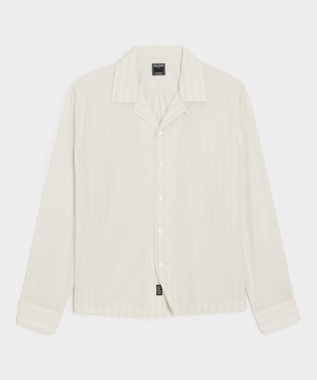 Brushed Poplin Camp Collar Shirt