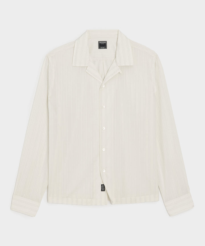 Brushed Poplin Camp Collar Shirt
