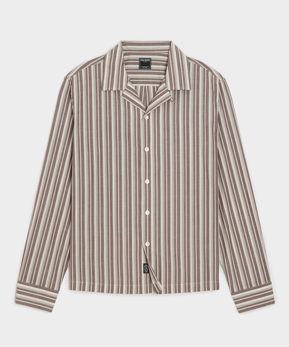 Brushed Poplin Camp Collar Shirt