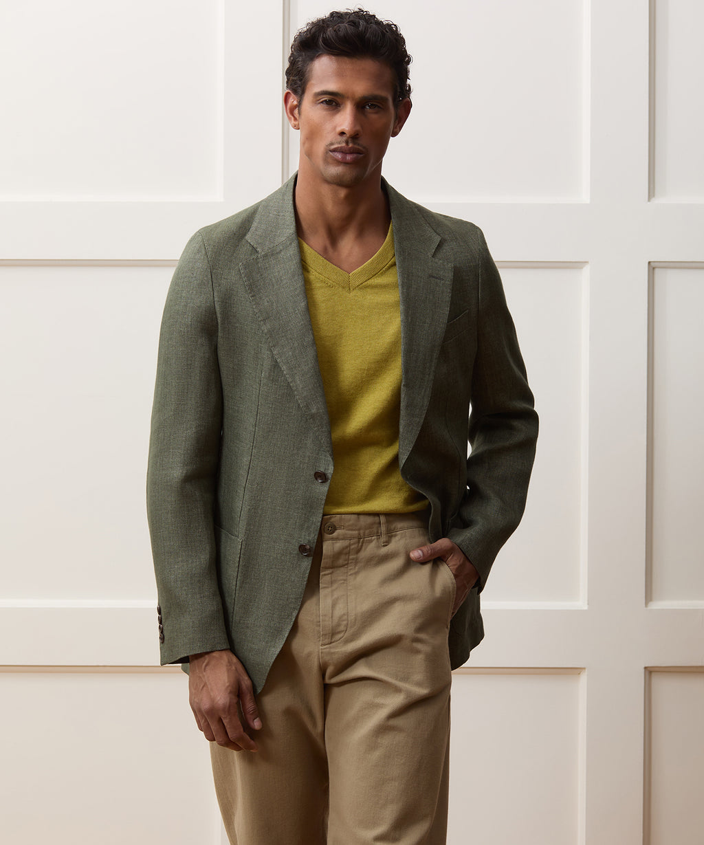 Italian Linen Herringbone Sport Coat