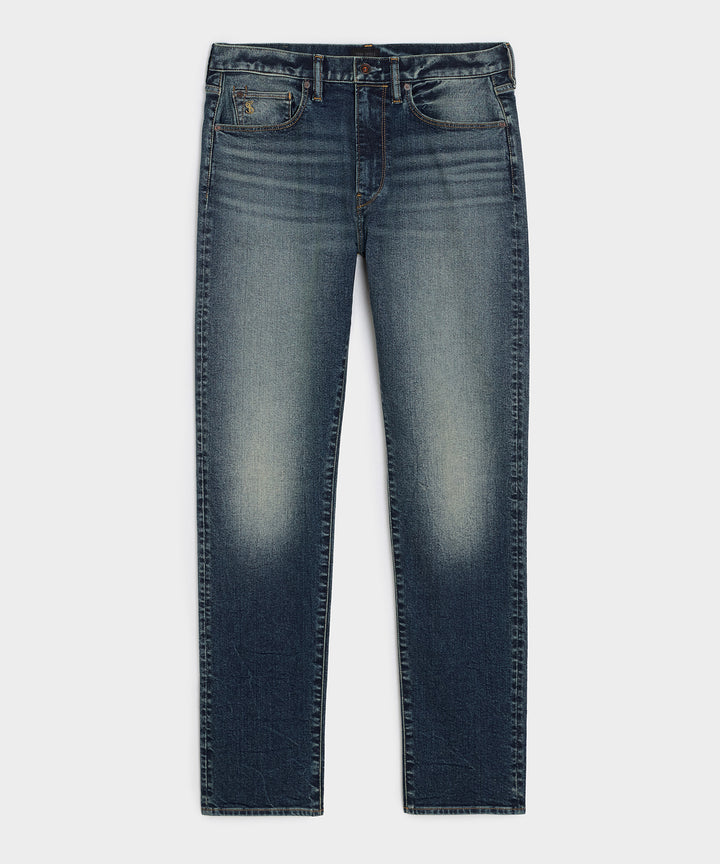 High-Rise Slim Stretch Jean in Vintage Knee