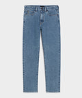 High-Rise Slim Stretch Jean in Washed Blue