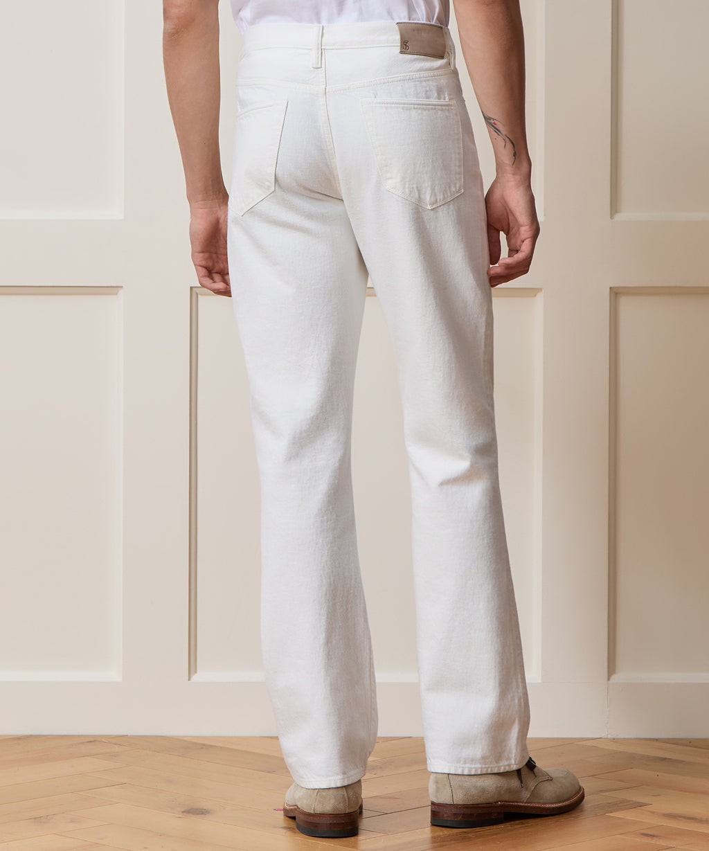 Western Jean in White