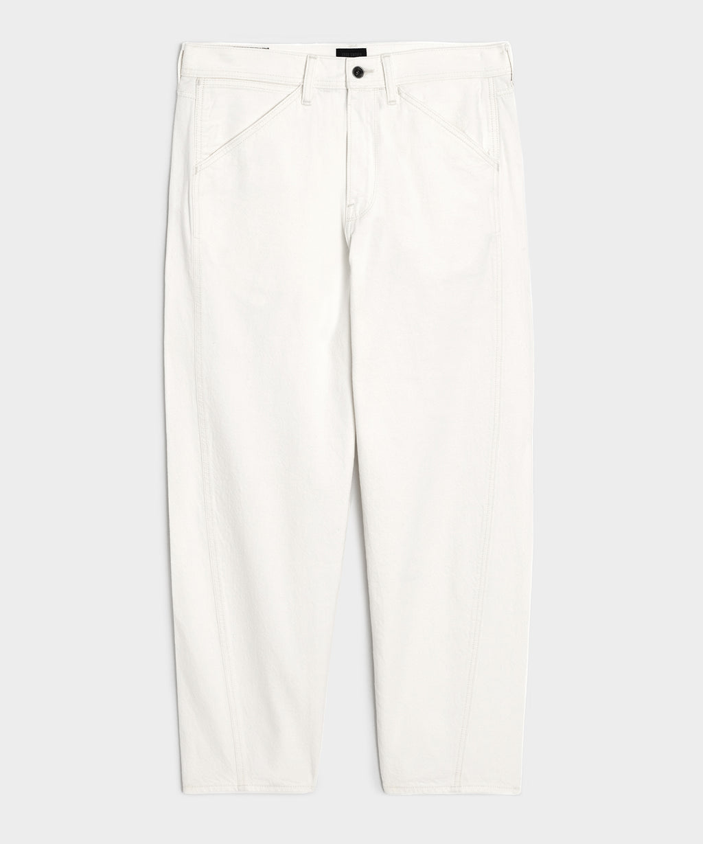 Relaxed Barrel Jean in White