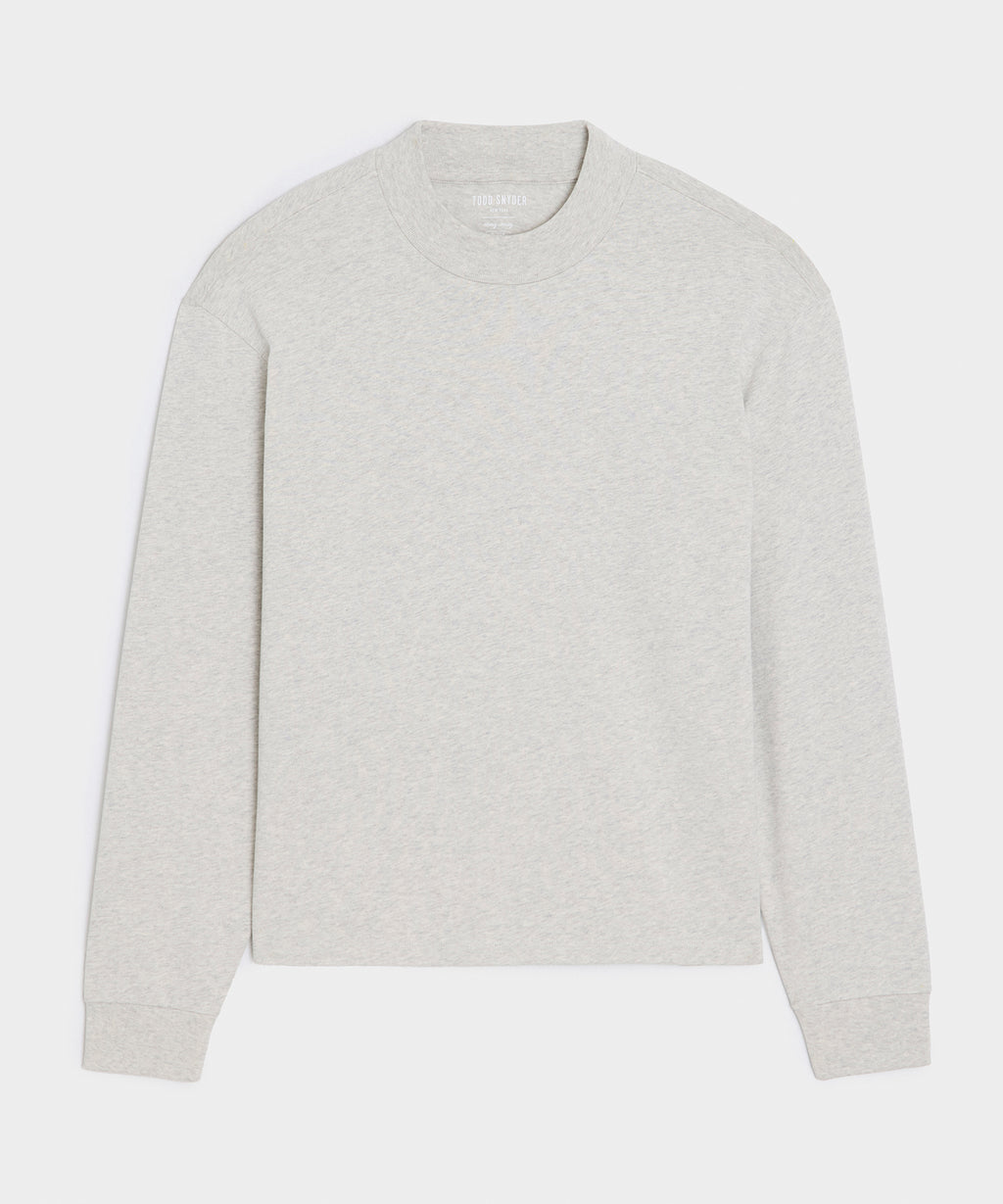 Boxy Jersey Mockneck Tee