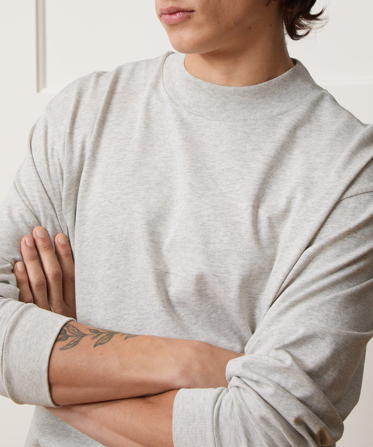 Boxy Jersey Mockneck Tee