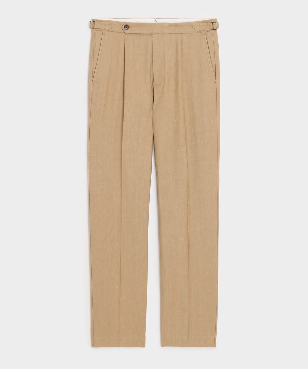 Italian Linen Side Tab Trouser