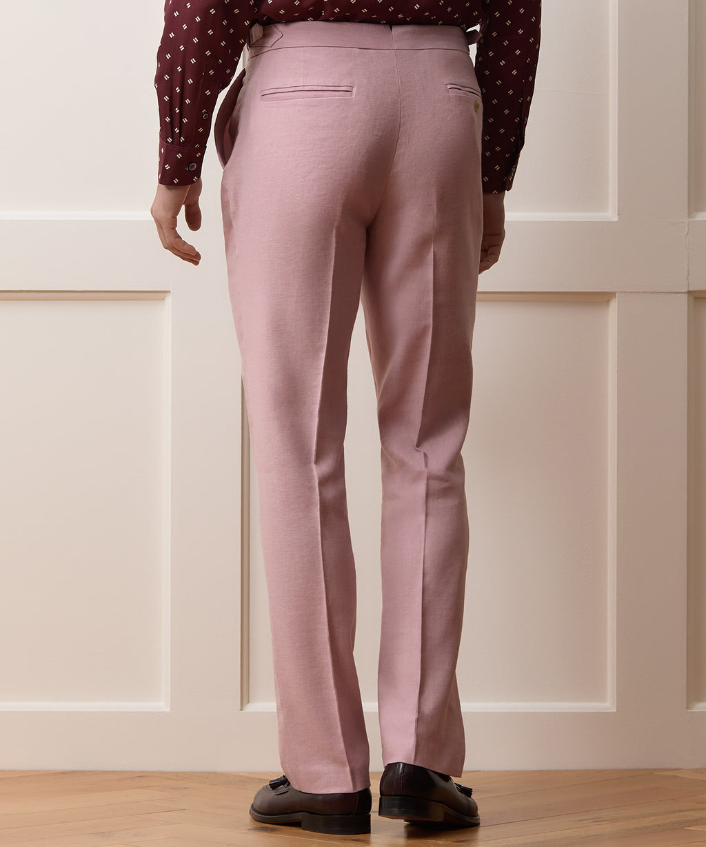 Italian Linen Side Tab Trouser