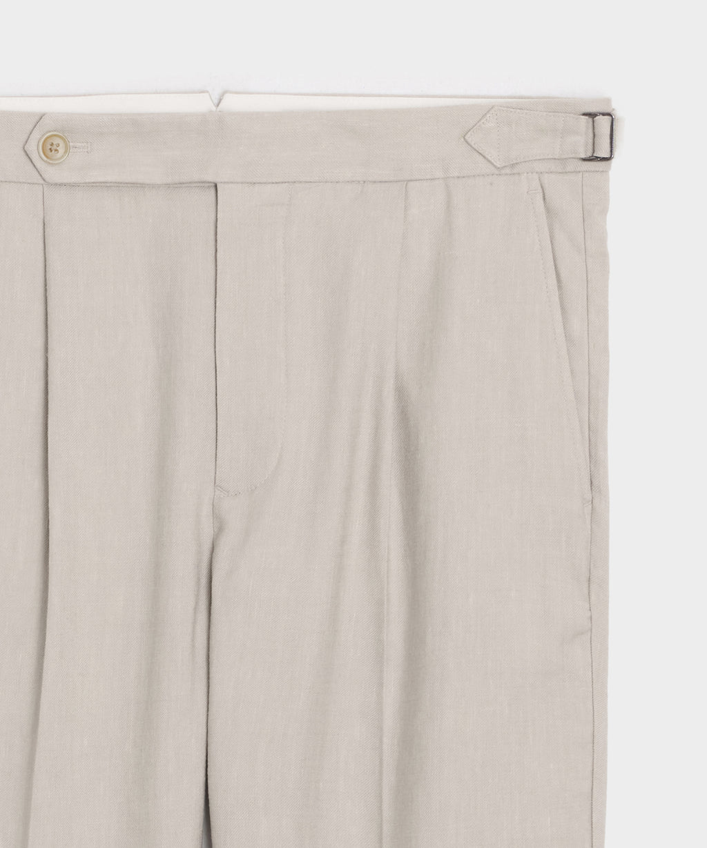 Italian Linen Side Tab Trouser