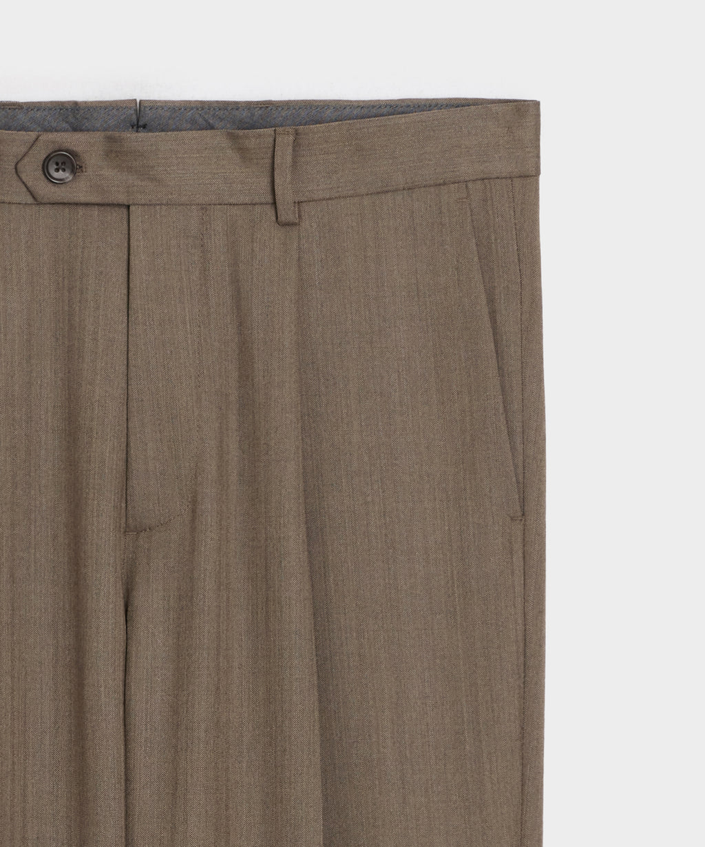 Italian Wool Herringbone Madison Trouser