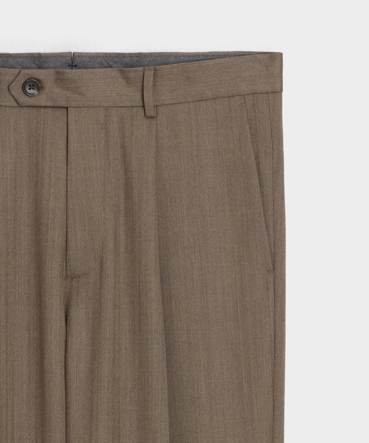 Italian Wool Herringbone Madison Trouser