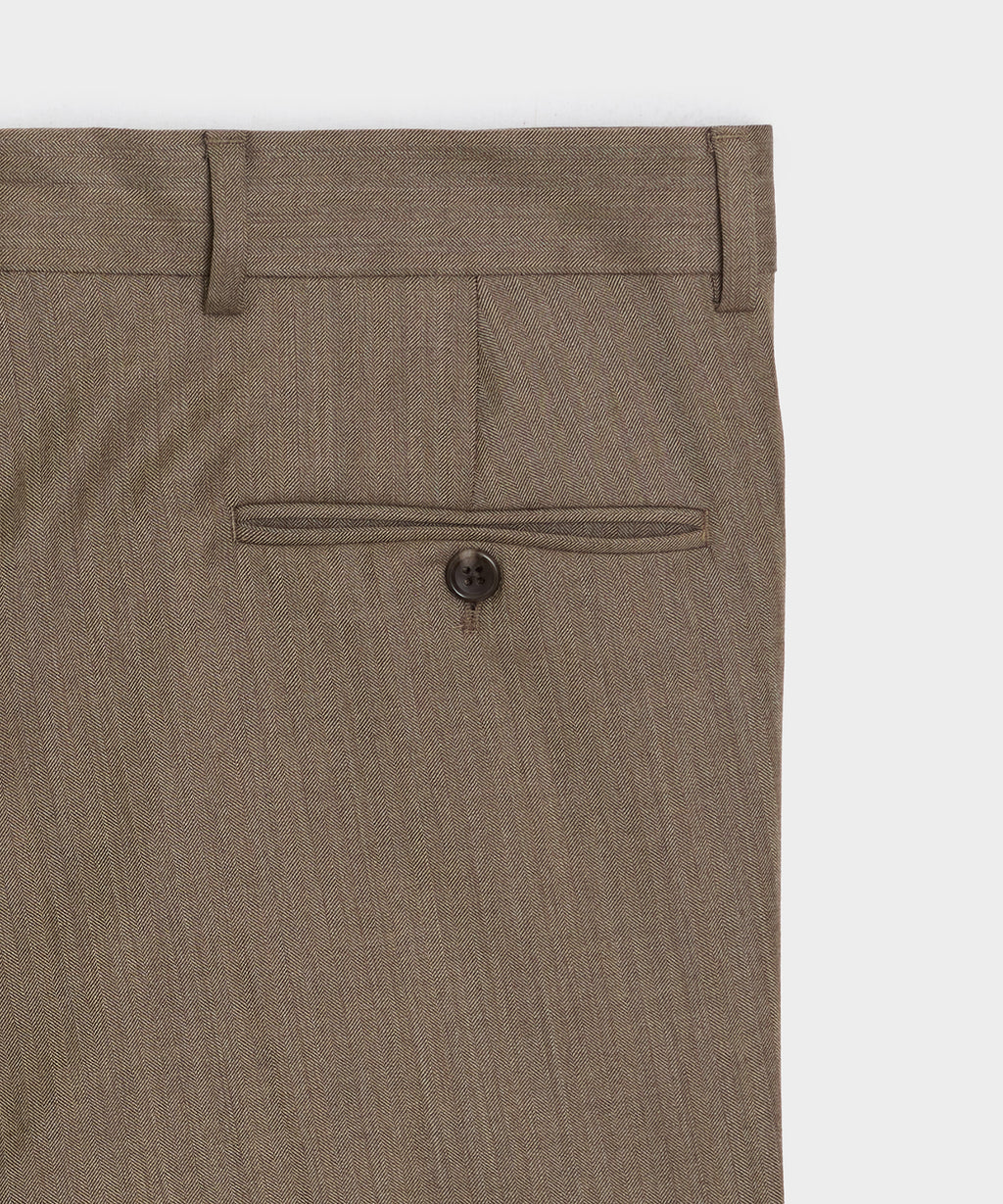 Italian Wool Herringbone Madison Trouser