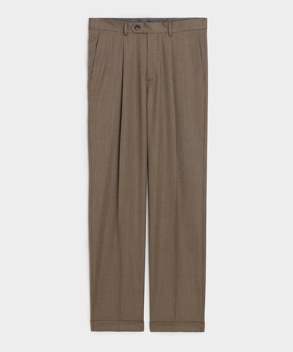 Italian Wool Herringbone Madison Trouser