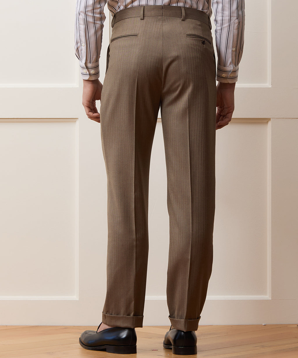 Italian Wool Herringbone Madison Trouser