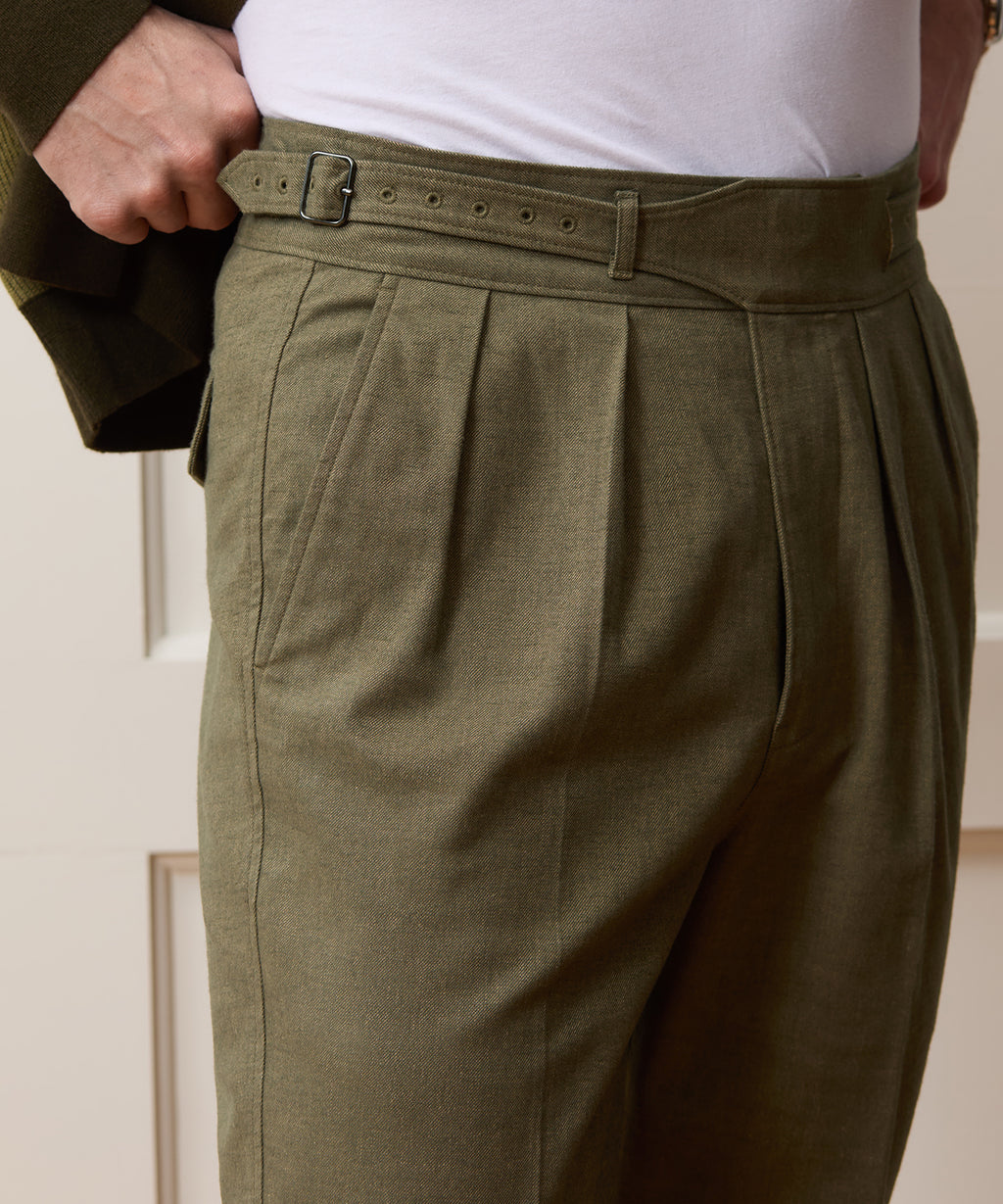 Italian Heathered Cotton Gurkha Trouser