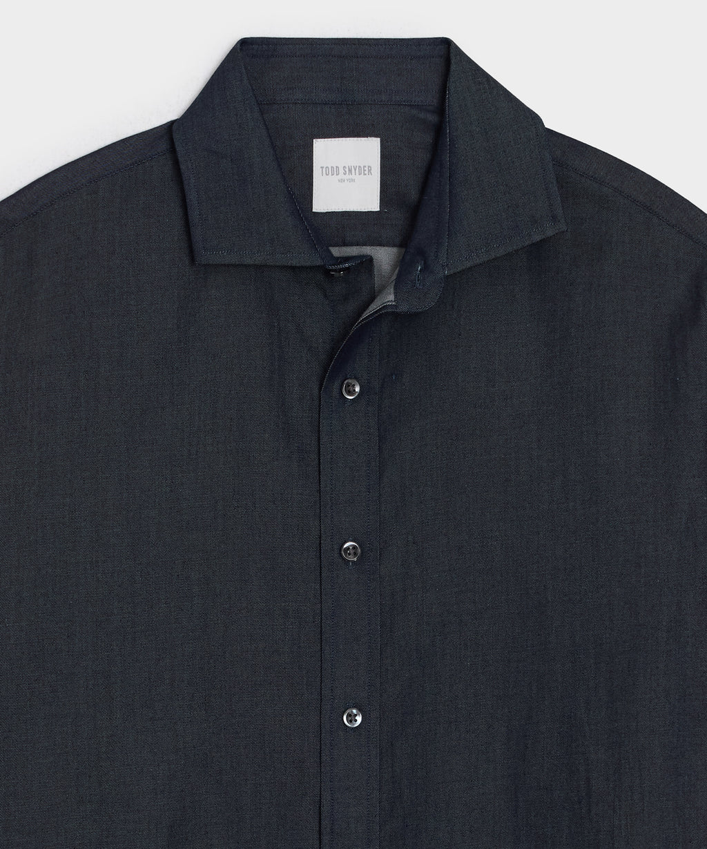 Chambray Spread Collar Dress Shirt