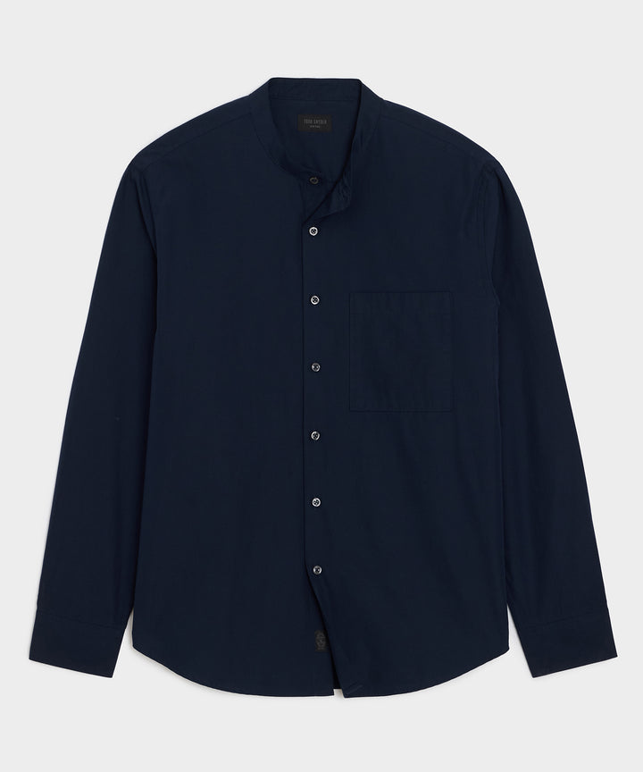 Poplin Band Collar Shirt