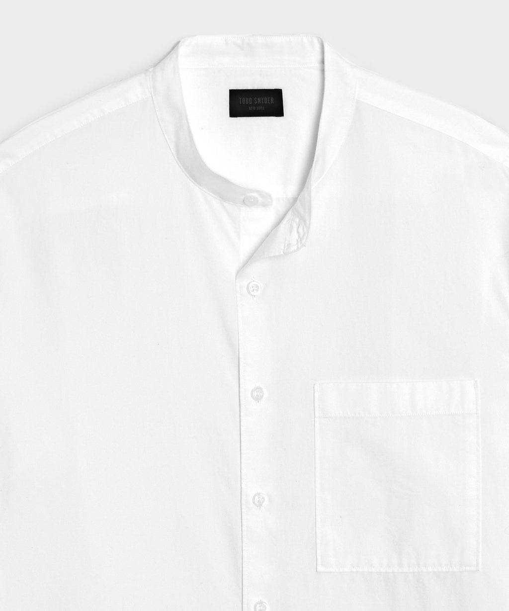Poplin Band Collar Shirt