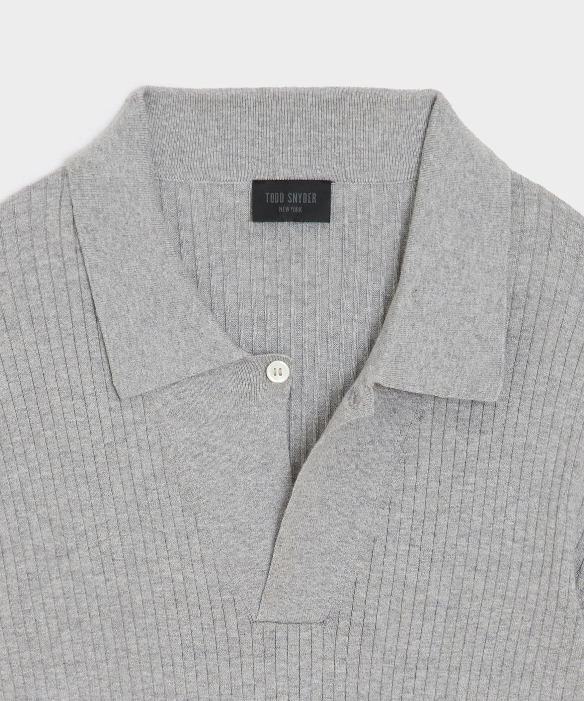 Ribbed Cotton-Cashmere Sweater Polo