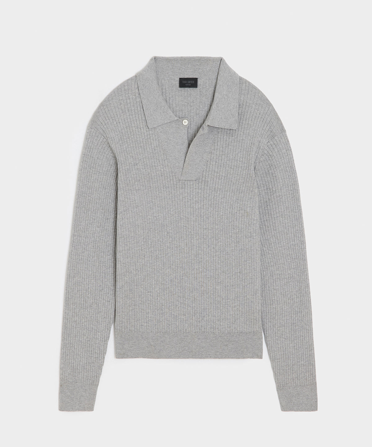 Ribbed Cotton-Cashmere Sweater Polo