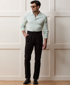 Ribbed Cotton-Cashmere Sweater Polo
