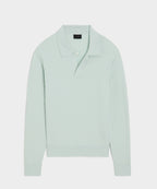 Ribbed Cotton-Cashmere Sweater Polo