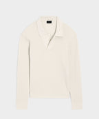 Ribbed Cotton-Cashmere Sweater Polo