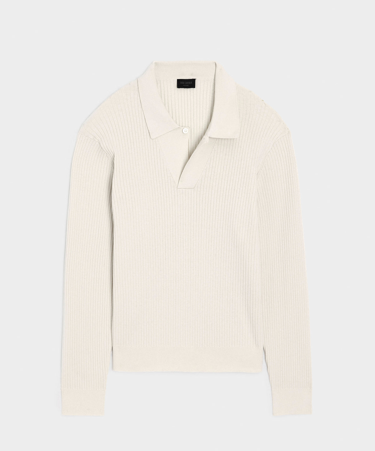 Ribbed Cotton-Cashmere Sweater Polo