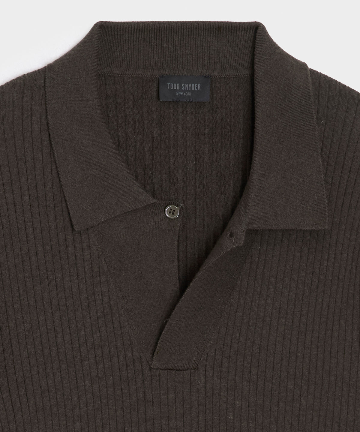 Ribbed Cotton-Cashmere Sweater Polo