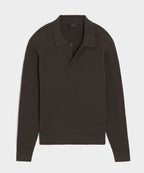 Ribbed Cotton-Cashmere Sweater Polo