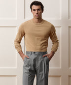 Cotton-Cashmere Crewneck Sweater