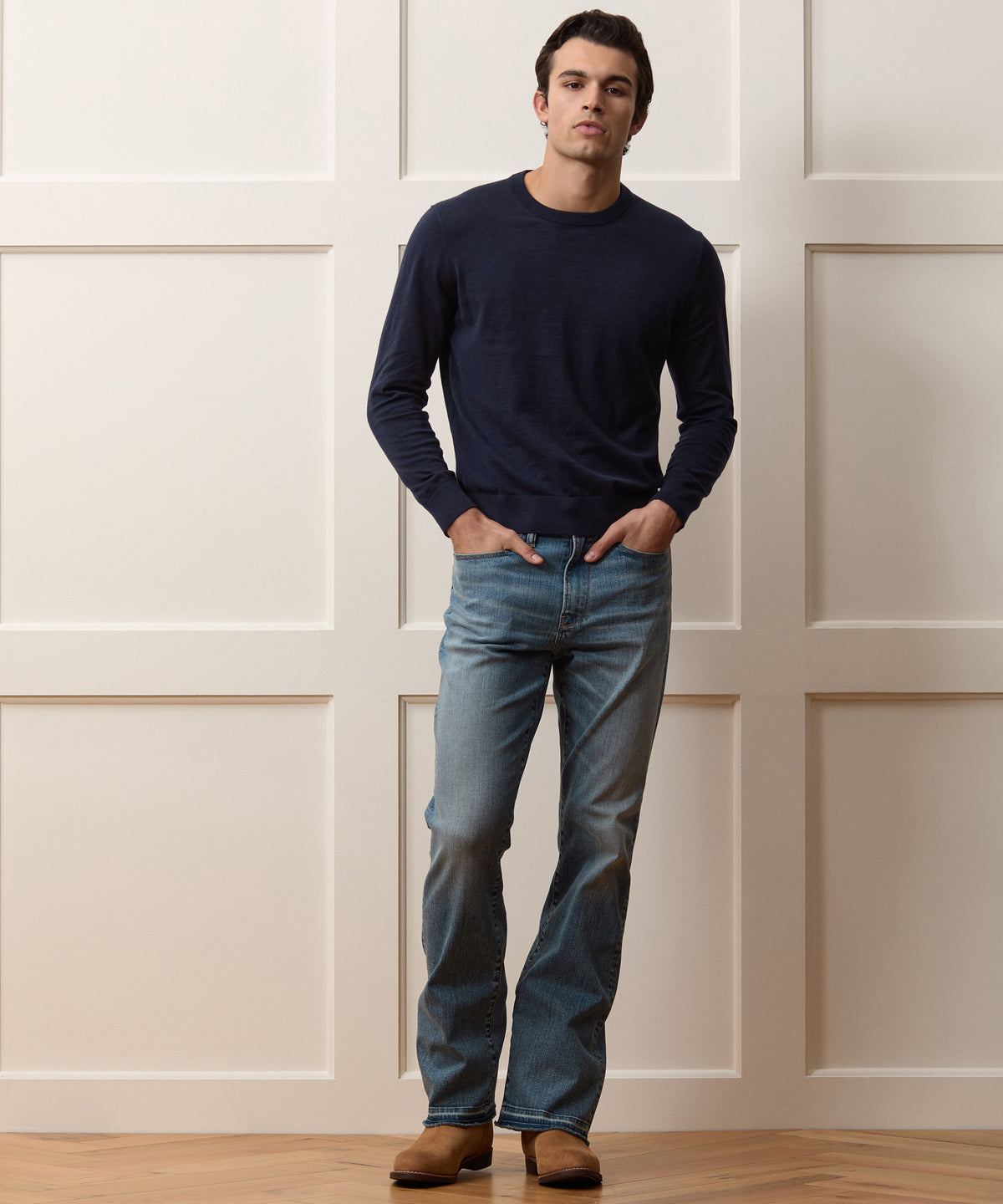Cotton-Cashmere Crewneck Sweater