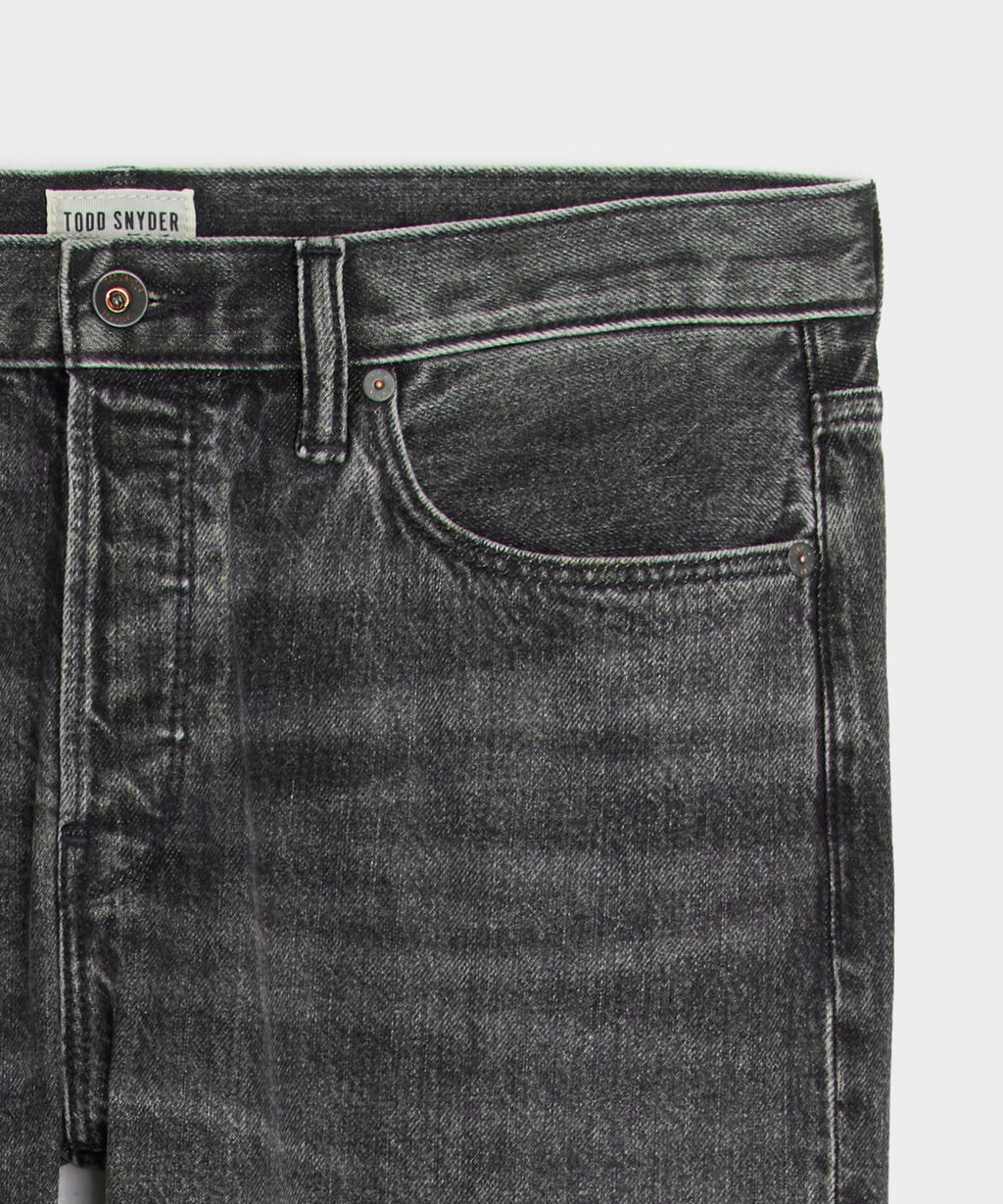 Slim Selvedge Jean in Charcoal