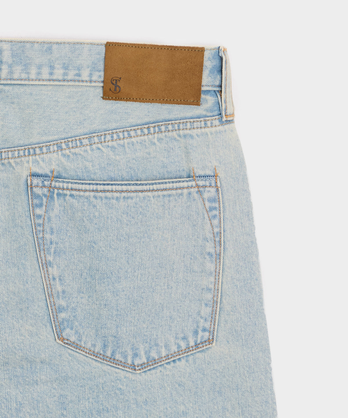 Straight Fit Selvedge Jean in Faded Light Indigo
