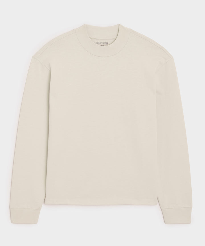 Boxy Jersey Mockneck Tee