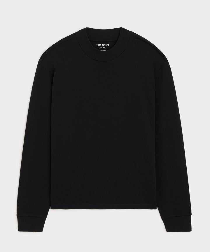 Boxy Jersey Mockneck Tee