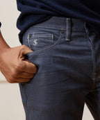 Slim Lightweight Japanese Selvedge Jean in Slate Blue