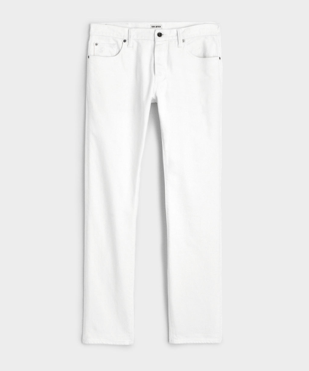 Slim Japanese Selvedge Stretch Jean in White