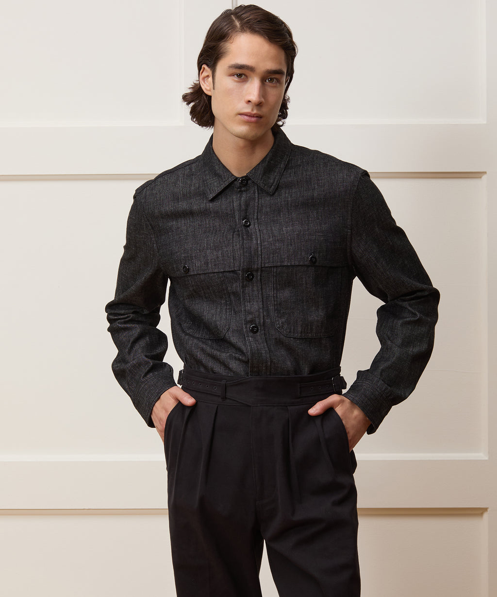 Denim Cape Shirt