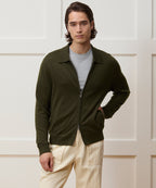 Merino Full-Zip Sweater Polo