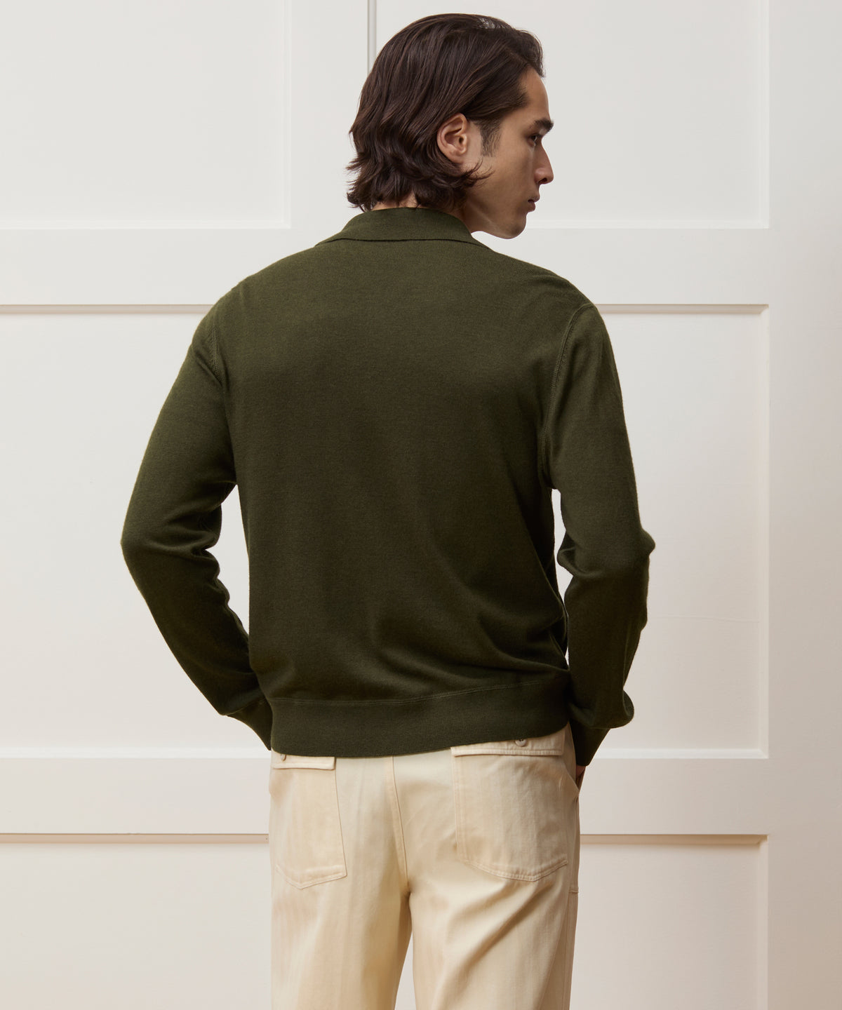 Merino Full-Zip Sweater Polo