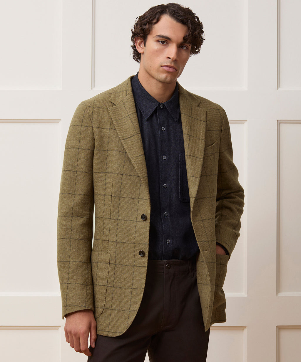 Italian Wool Windowpane Sport Coat